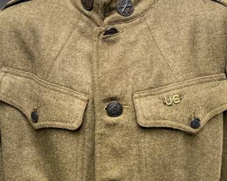 WWI US Army M1917 Tunic - WIA Wounded in Action, 77th "Statue of Liberty" Division, 302nd Field Artillery