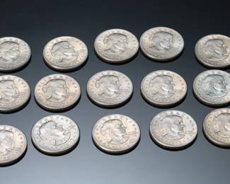 Lot of 15 US 1 Dollar Susan B. Anthony Coins