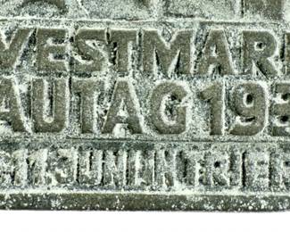 German Third Reich 1939 Gautag Westmark (Saarpfalz) Tinnie Badge RZM M9/41