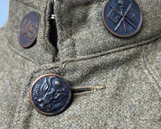 WWI US Army M1917 Tunic, Air Service Sergeant, III Corps AEF, Signal Corps