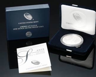 2019-S American Eagle One Ounce Silver Proof Coin 19EM San Francisco Mint