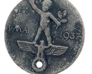 German Third Reich 1937 "Day of National Labour" May Day Tinnie by Schneider