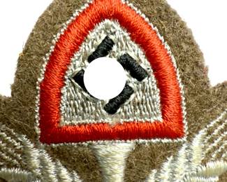 WWII German Reich Labor Service (RAD) NCO/EM's Cloth Cap Insignia