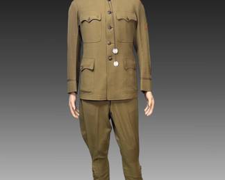 WWI US Army Officer's Tunic - 90th Division Patch - Named to Lt. Fred J. Sharkey, 1st Army Corps Military Uniform