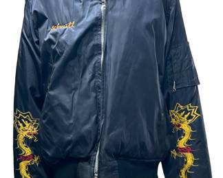 1977-78 "West-Pac" US Military Tour Jacket | Hand-Embroidered Map & Dragon Sukajan Style Bomber | Vintage 70s XL