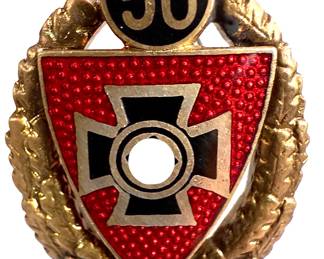 German WWII Third Reich Kyffhäuserbund 50 Year Veterans Membership Badge - Maker 4 Steinhauer & Lück