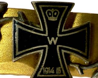 Imperial German WWI 1914 Iron Cross Veteran's Patriotic Pin Clasp with Oak Leaves
