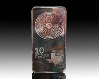 Texas Mint 10 Troy Ounce 99.99 Silver Bar