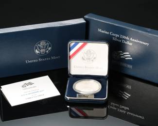 2005 Marine Corps 230th Anniversary PROOF Uncirculated Silver Dollar Coin