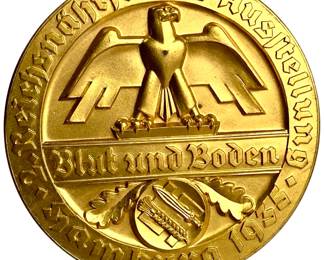 Third Reich 1935 Hamburg Reich Food Estate Exhibition Prize Medal - "Blut und Boden”
