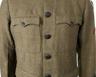 WWI US Army V (5th) Corps M1917 Wool Uniform Tunic - Field Artillery, 1918 Patch