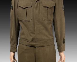 WWII US Army “IKE” Wool Jacket & Trousers 76th Infantry Military Uniform