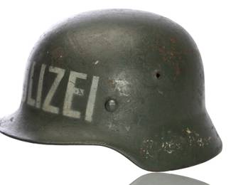 WWII German M42 Steel Helmet Original Wehrmacht Polizei Combat Helmet Stahlhelm WW2 Relic Collectible Militaria Era