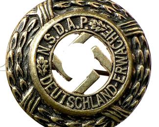 WWII German Party (NSDAP) "Deutschland Erwache" Supporter Badge