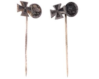 Lot of 2 -Era German NS-Reichskriegerbund 'Kyffhäuser' Veteran Stick Pins