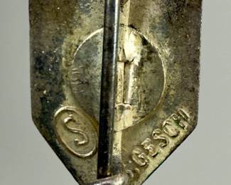WWII German Third Reich Reichskolonialbund (RKB) Pin - Colonial League Badge - Steinhauer & Lück Maker Marked