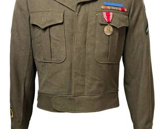 WWII U.S. Army M-1944 "Ike" Jacket - Named, Multi-Theater Veteran