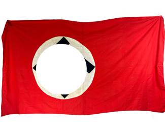 WWII German Party Banner - Large Original Third Reich Flag - Multi-Piece Construction - Approx. 54"x95"