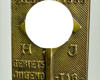 1933 Hitler Youth (HJ) Schlageter Memorial Tinnie - Düsseldorf Jugend-Tag Badge