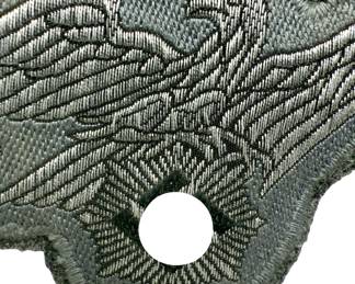 WWII German Army HEER Officer's Breast Eagle Patch - Aluminum Thread