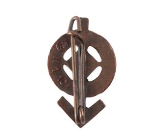 German WWII Hitler Youth (HJ) Silver Proficiency Badge - Miniature Lapel Pin - RZM M1/101