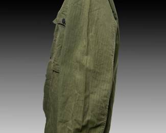 WWII U.S. Army M-42 HBT Jacket - "AWOL" Stencil - 13 Star Buttons