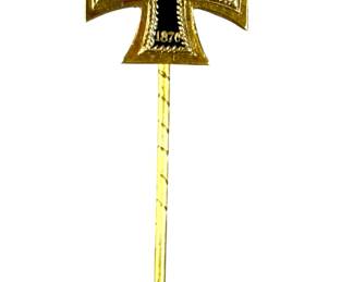 Imperial German 1870 Iron Cross Veterans' Association Stickpin (St. Sebastian)
