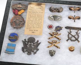Multi-Generational U.S. Military Collection - Spanning Spanish-American War, WWI, WWII Airborne & Vietnam - Featuring Rare Glider Badge, USWV & Dog Tags