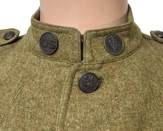 WWI US Army Medical Doughboy M1917 Tunic with AFS "Cock of Verdun" Patch & Chevrons