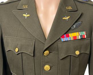 WWII USAAF Pilot Captain's Jacket - XII Tactical Air Command, Bronze Star, 5 Campaign ETO, Occupation Medal