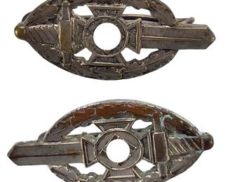 Lot of 2 WWII German NSKOV Veteran's Association Pins by Deschler