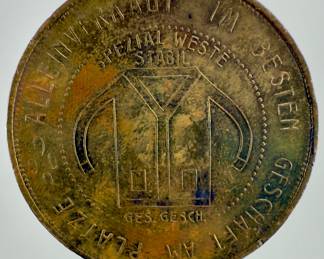 German Weimar Republic Hindenburg Advertising Token - "Spezial-Weste"