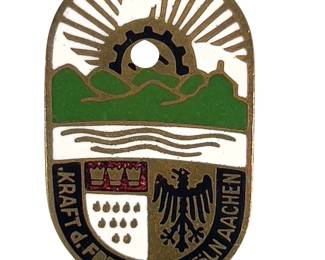 German WWII KdF Badge - Kraft durch Freude - Gau Köln-Aachen by Hoffstätter