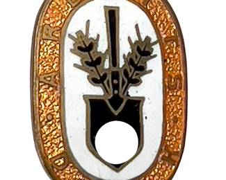 WWII German Third Reich RAD Arbeitsdank Labor Service Tinnie Pin Badge - A. Berg, Lüdenscheid