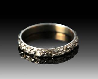 10k White Gold Tiny Infant Ring