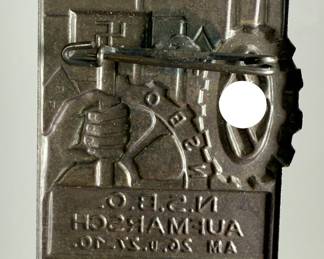 1935 German NSBO Labor Rally Tinnie - Gotha "Aufmarsch" Day Badge - Third Reich Era