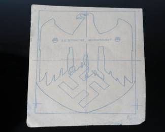 Original WWII German Unapplied Heer Army Helmet Decal Ed. Strache Warnsdorf Trasfer Unused
