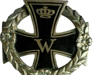 WWI German Imperial 800 Silver Patriotic Iron Cross Pendant / Charm