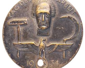 1934 German Third Reich "Tag der Arbeit" (Day of Labour) May Day Tinnie