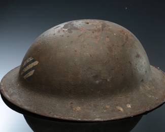 WWI Doughboy US Helmet Trench Art Black & White?