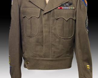 WWII AAF "Ike" Jacket - Named Aircrewman, North Atlantic Route Military Uniform