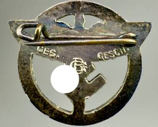 WWII German Third Reich NSFK Flyers Corps "Icarus" Membership Badge - Gustav Brehmer (GB) Maker Marked