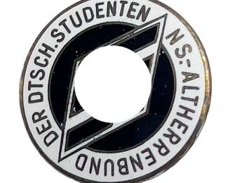 WWII German NS-Studenten Alumni (Altherrenbund) Enameled Badge - RZM M1/123