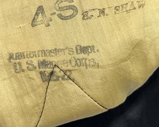WWI US Marine Corps USMC Dress Blue Tunic Jacket, Sergeant Rank, Service Stripes