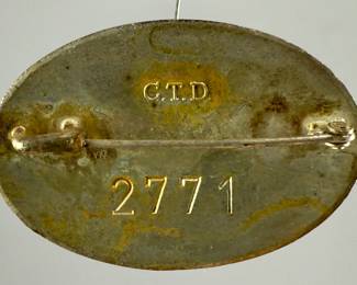 WWII German Third Reich DRK Red Cross Schwesternschaft Nurse's Enameled Badge - C.T.D. Maker Marked, S/N 2771