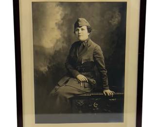 WWI Original Photo Woman Volunteer MOTOR CORPS OF AMERICA Uniform by Famed NY Photographer THEODORE MARCEAU c. 1918