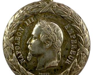 1859 Second French Empire Napoleon III Italian Campaign Medal (Campagne d'Italie) by Barre