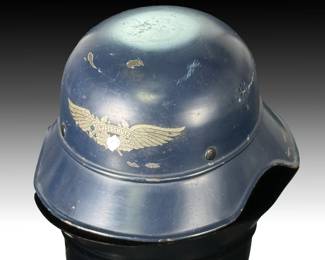 WWII German M38 Luftschutz Gladiator Helmet - Maker Marked RL2-39/20 Domeyer - Size 57