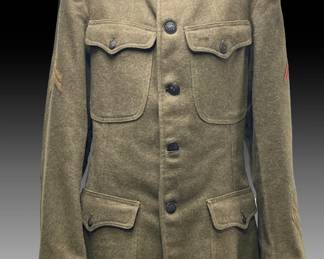 WWI US Army M1917 Wool Tunic - Air Service Corporal, 3rd Aero Park & 3AIC Patches