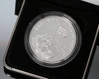 U.S. Marine Corps 250th Anniversary 2025 Proof Silver Dollar